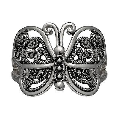 Water Bottle Charm Sterling Silver Oxidized Finish