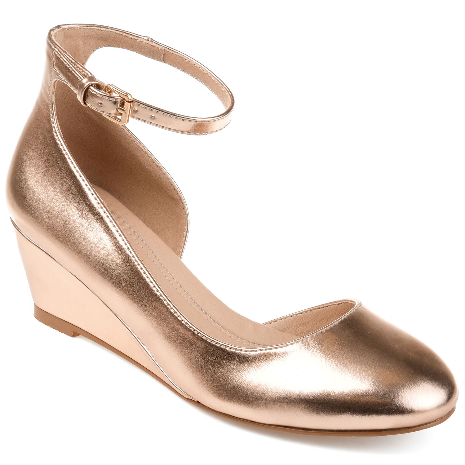 journee collection dollup wedge pump