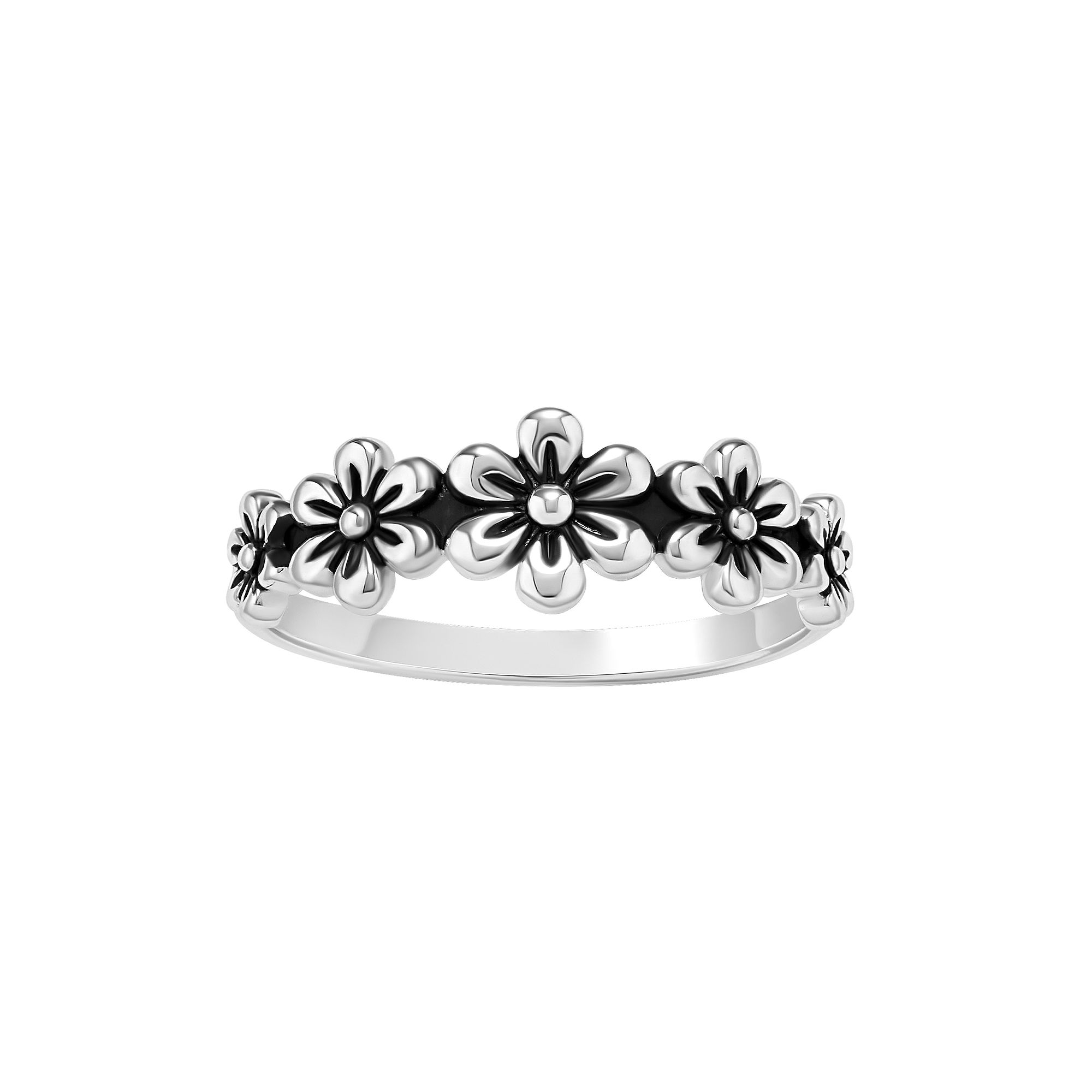 PRIMROSE Sterling Silver Flower Ring, Womens, Size: 8, Silvertone