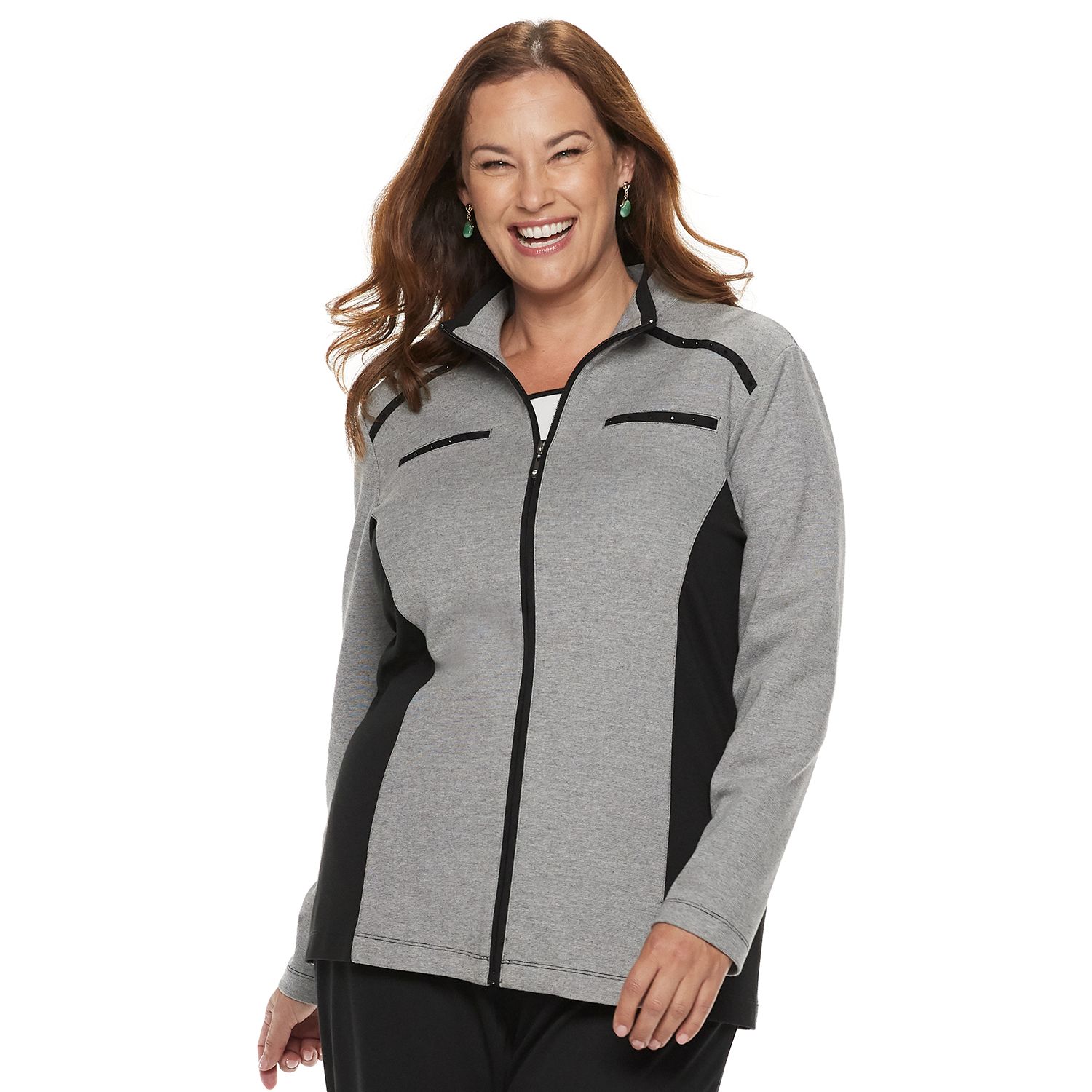 alfred dunner zip up sweaters