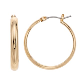Nine West Smooth Hoop Earrings