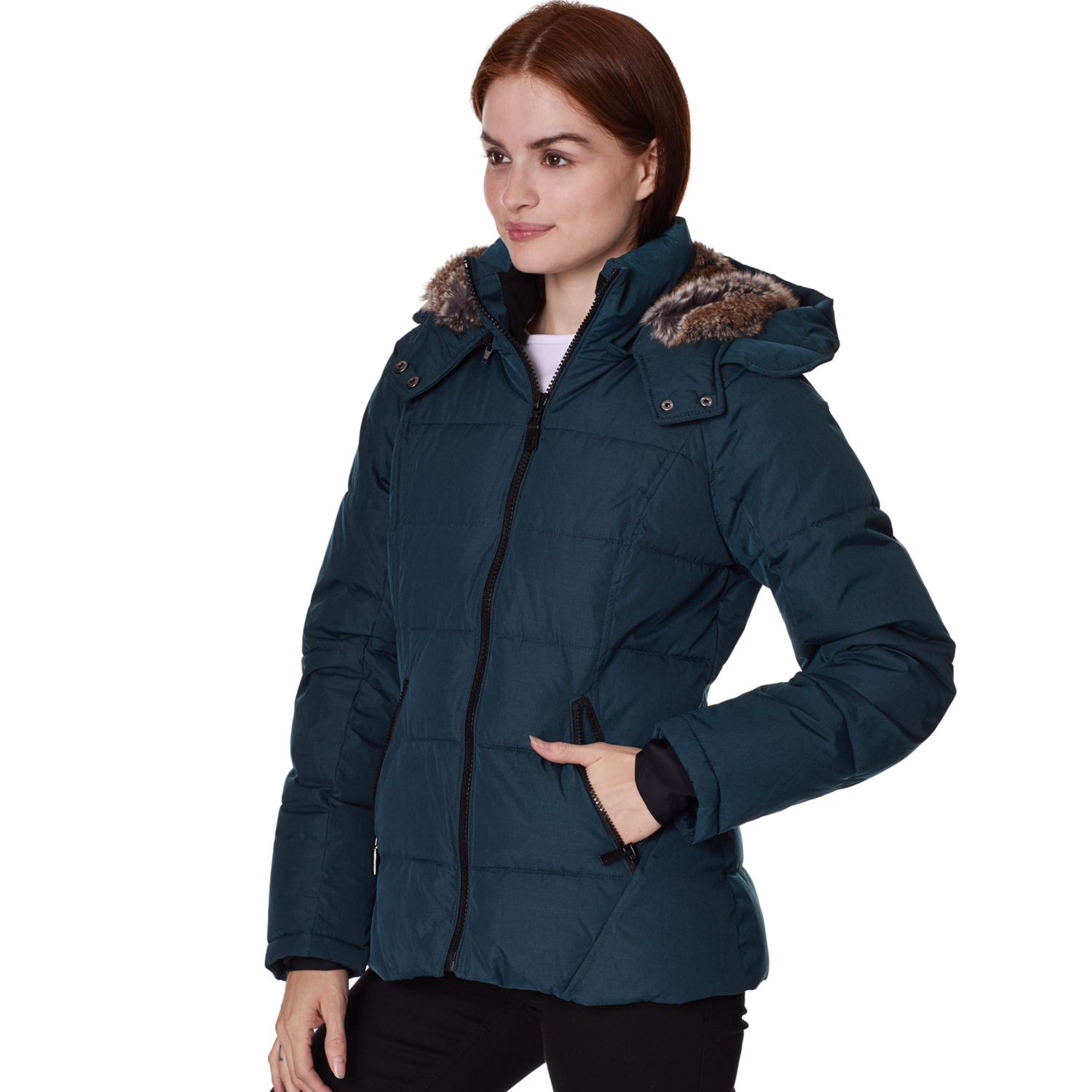 women's halitech hooded heavyweight puffer jacket