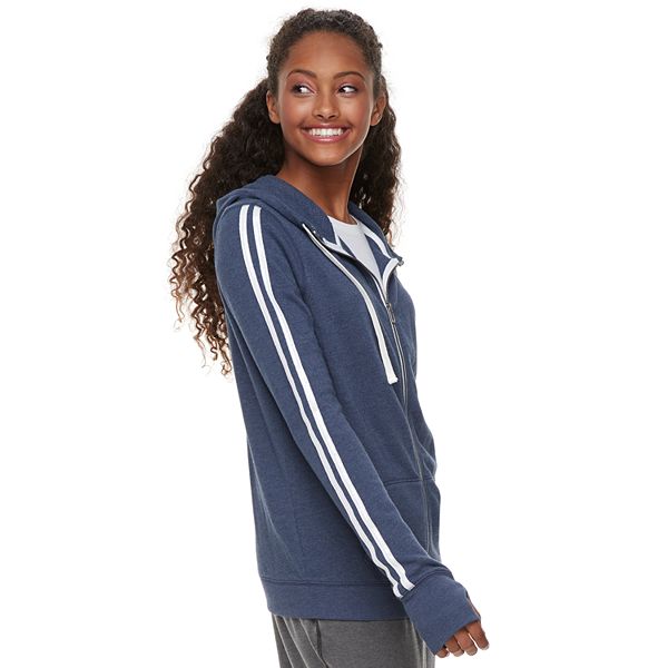 Women's zip up on sale hoodie with thumb holes