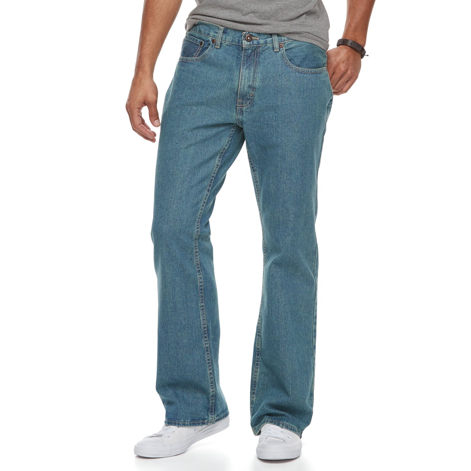 mens relaxed fit bootcut jeans