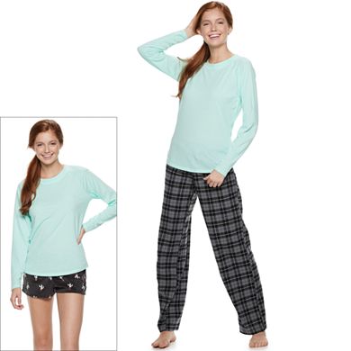 Juniors' SO® 3-piece Sleep Tee, Pants & Sleep Shorts Pajama Set