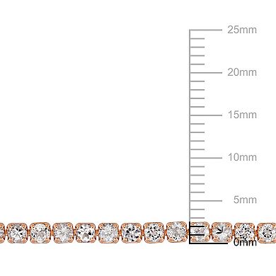 Stella Grace Rose Gold Tone Sterling Silver White Topaz Bolo Bracelet