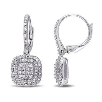 Stella Grace Sterling Silver 1/2 Carat T.W. Diamond Drop Earrings