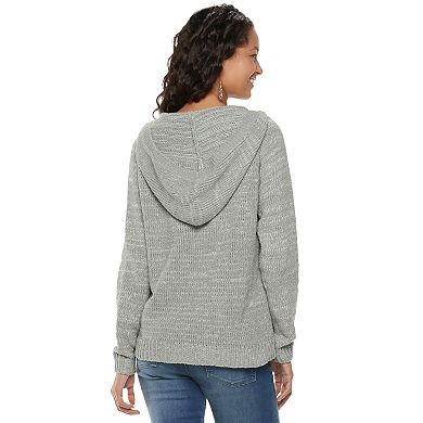 Juniors' SO® Marled Cable Chenille Hoodie