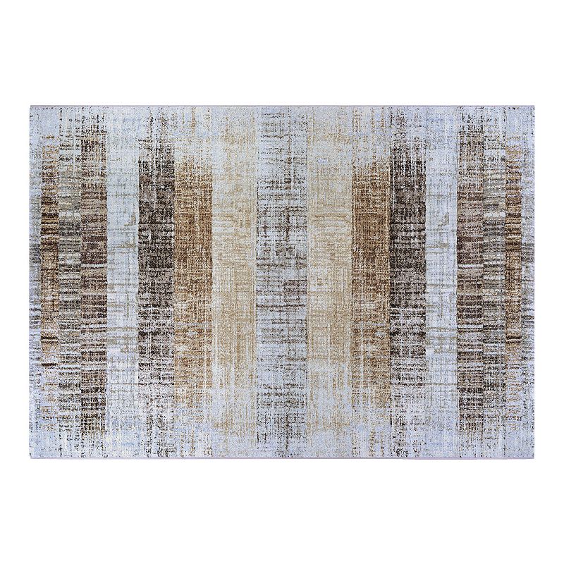 Couristan Easton Distress Abstract Striped Rug, Brown, 8X11 Ft