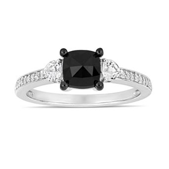 Stella Grace 10k White Gold 1 1/10 Carat T.W. Black & White Diamond Engagement Ring