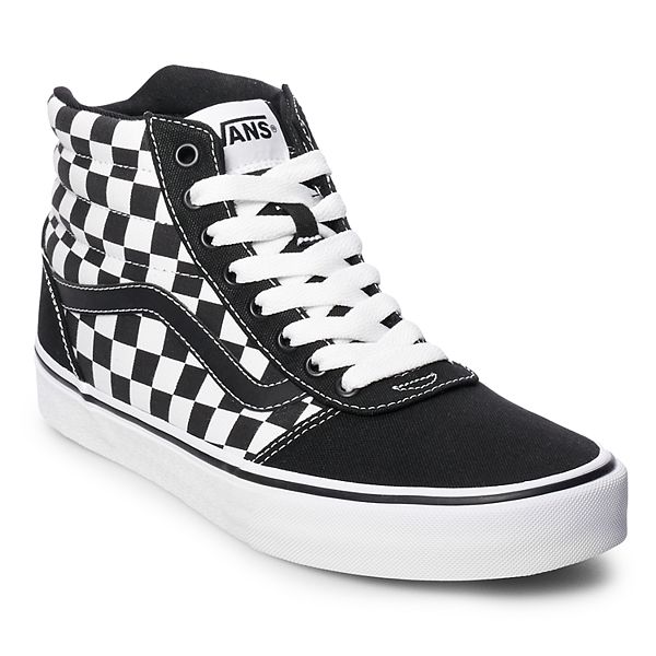 High top checkerboard outlet vans womens