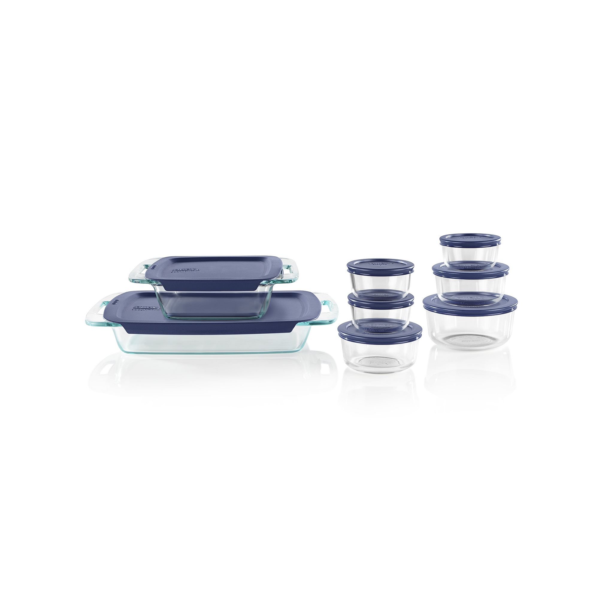 Pyrex Bake N Store 16-pc. Glass Food Storage Set, Blue