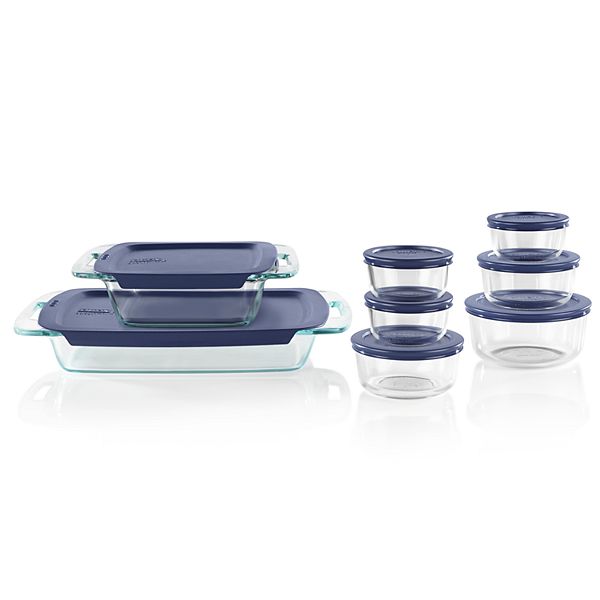 16-Pc Glass Food Storage Set