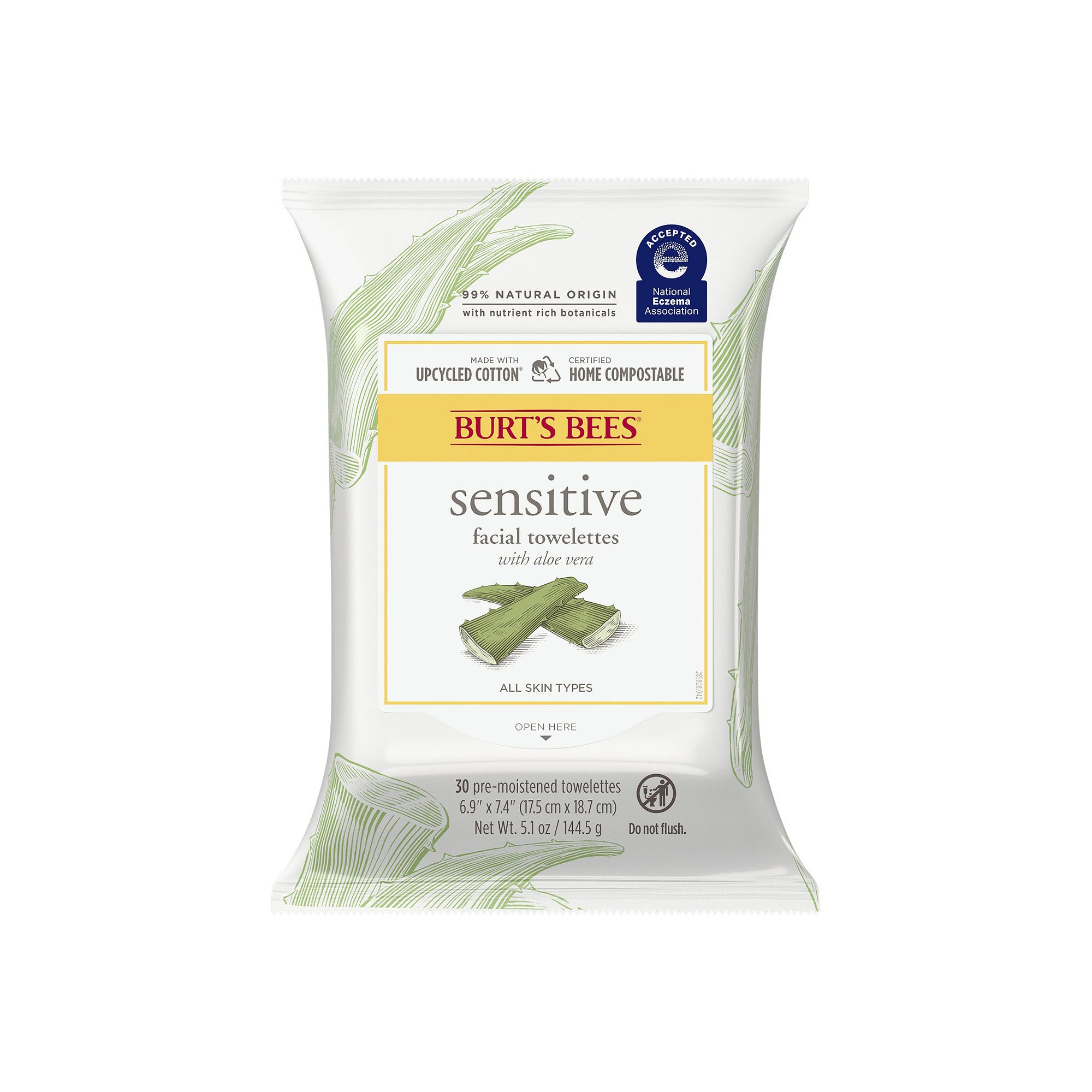 Burts Bees Sensitive Skin Facial Cleansing Towelettes