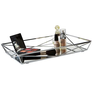 Home Details Geometric Mirrored Vanity Tray