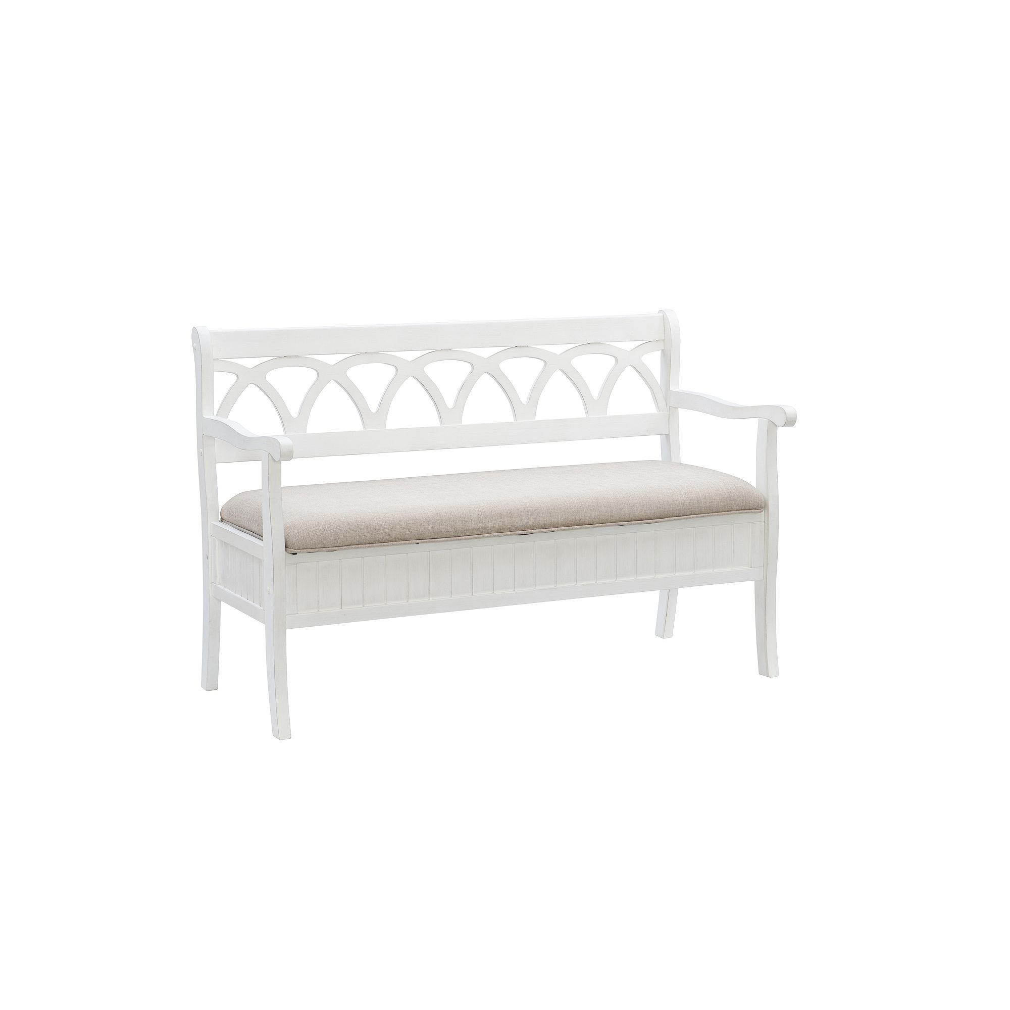 Linon Elliana Storage Bench, White