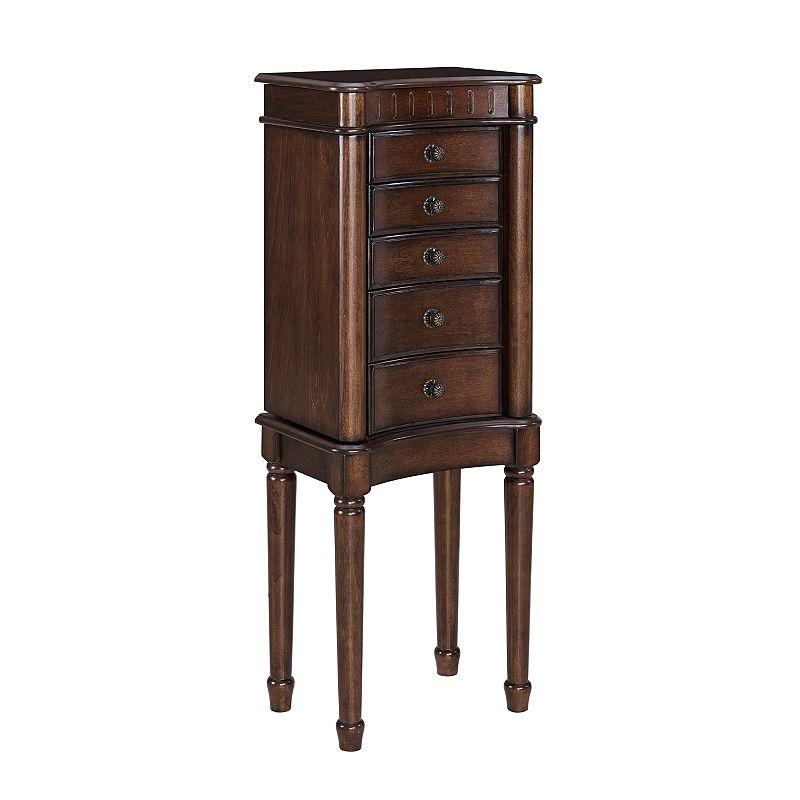 Linon Grace Jewelry Armoire, Womens, Brown