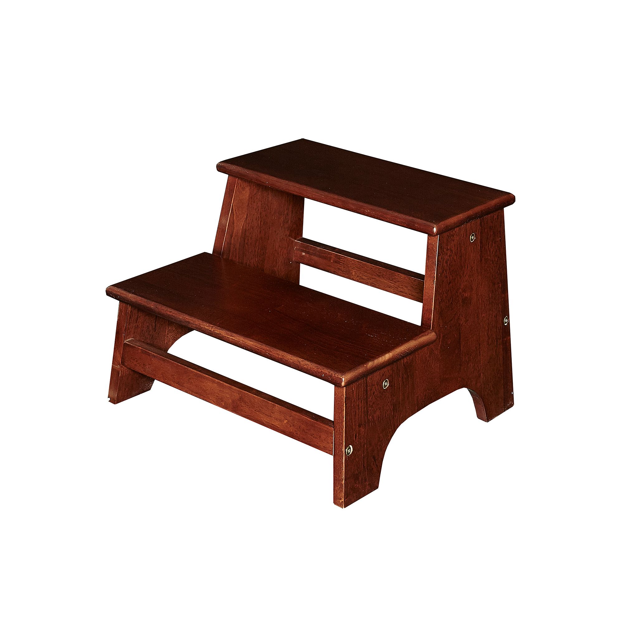 Linon Tyler Bed Step Stool, Brown