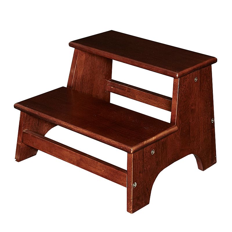 Linon Tyler Bed Step Stool, Brown