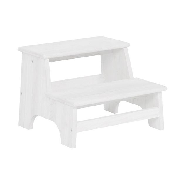 Powell Tyler Bed Step Stool, Wooden Bed Stool