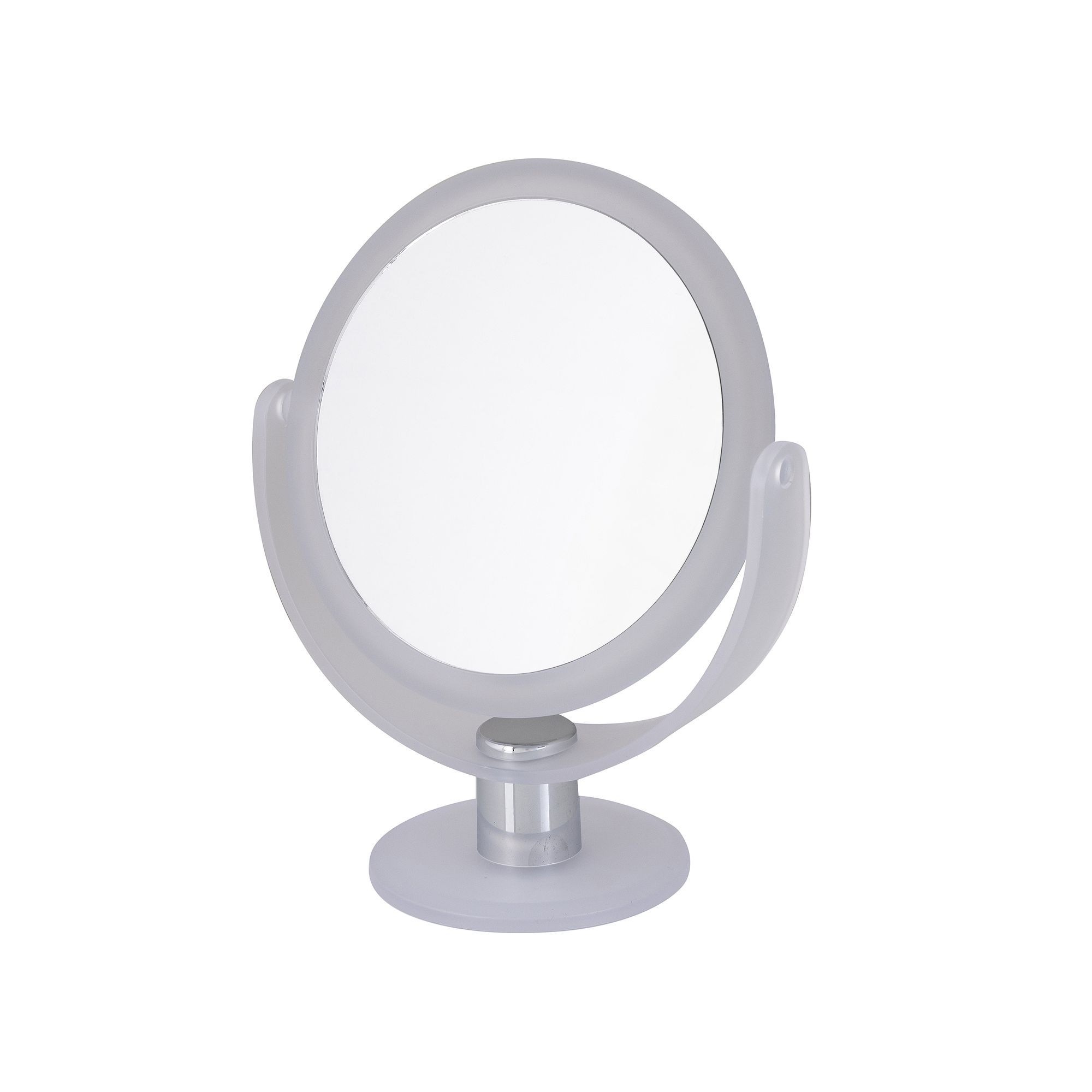 Bath Bliss Dual Sided Rubberized Vanity Mirror, Frost