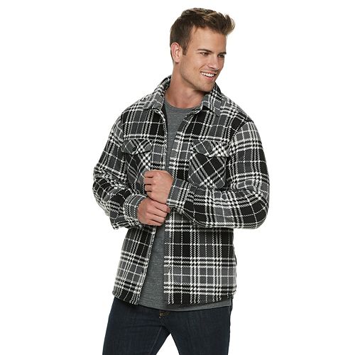 Men's Hemisphere Plaid Sherpa-Lined Shirt Jacket