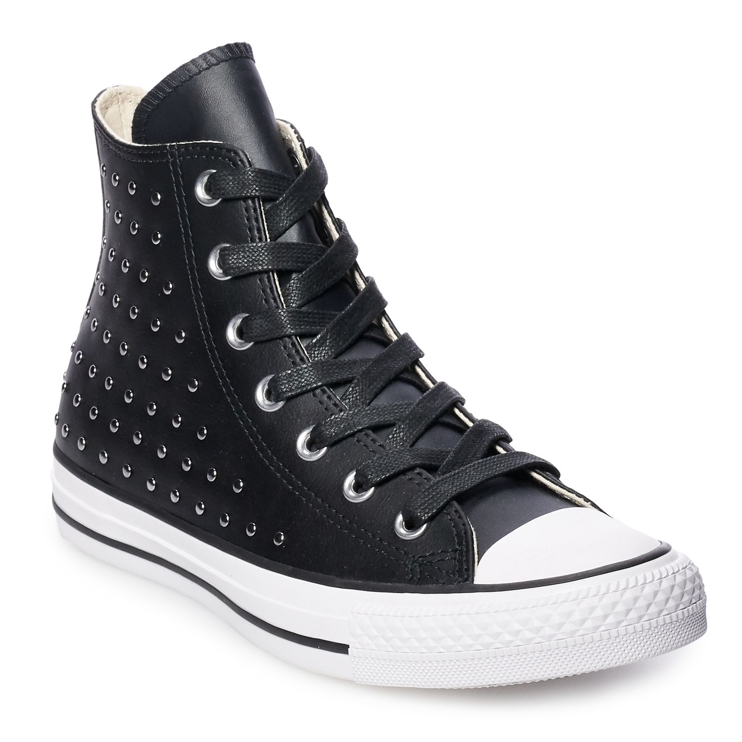 leather converse high tops womens