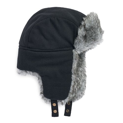 Men's Apt. 9® Herringbone FauxFur Trapper Hat