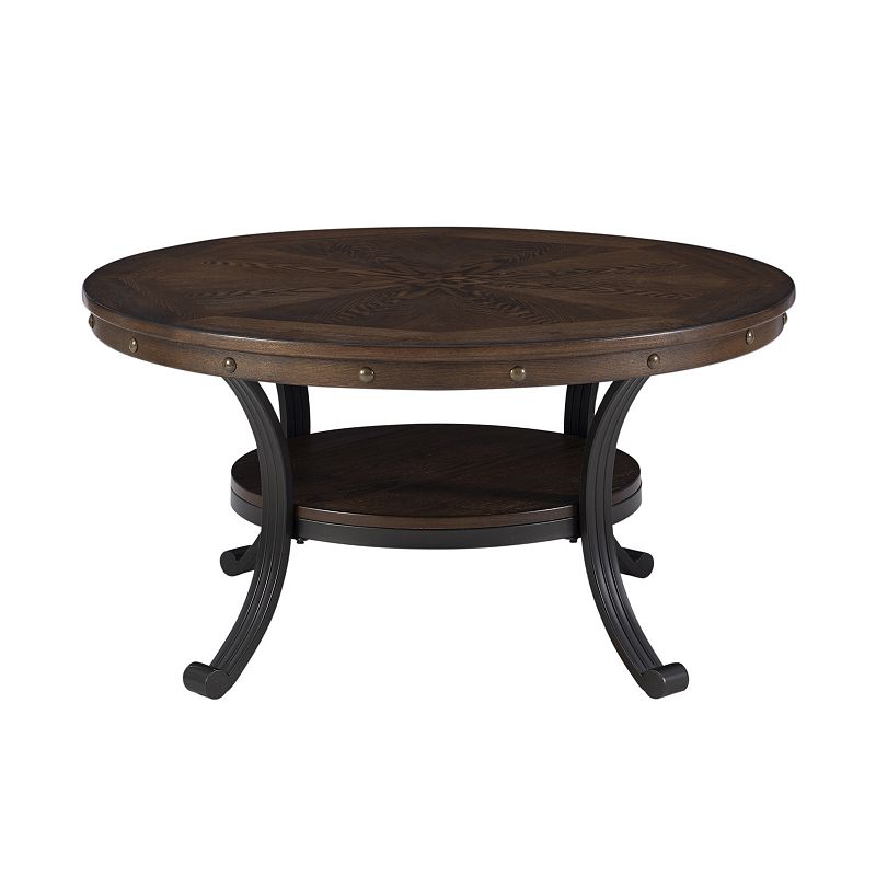 Powell Franklin Round Cocktail Table - Rustic Umber