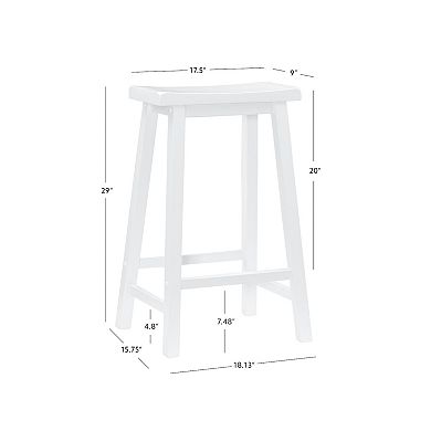 Linon Dale Saddle Bar Stool