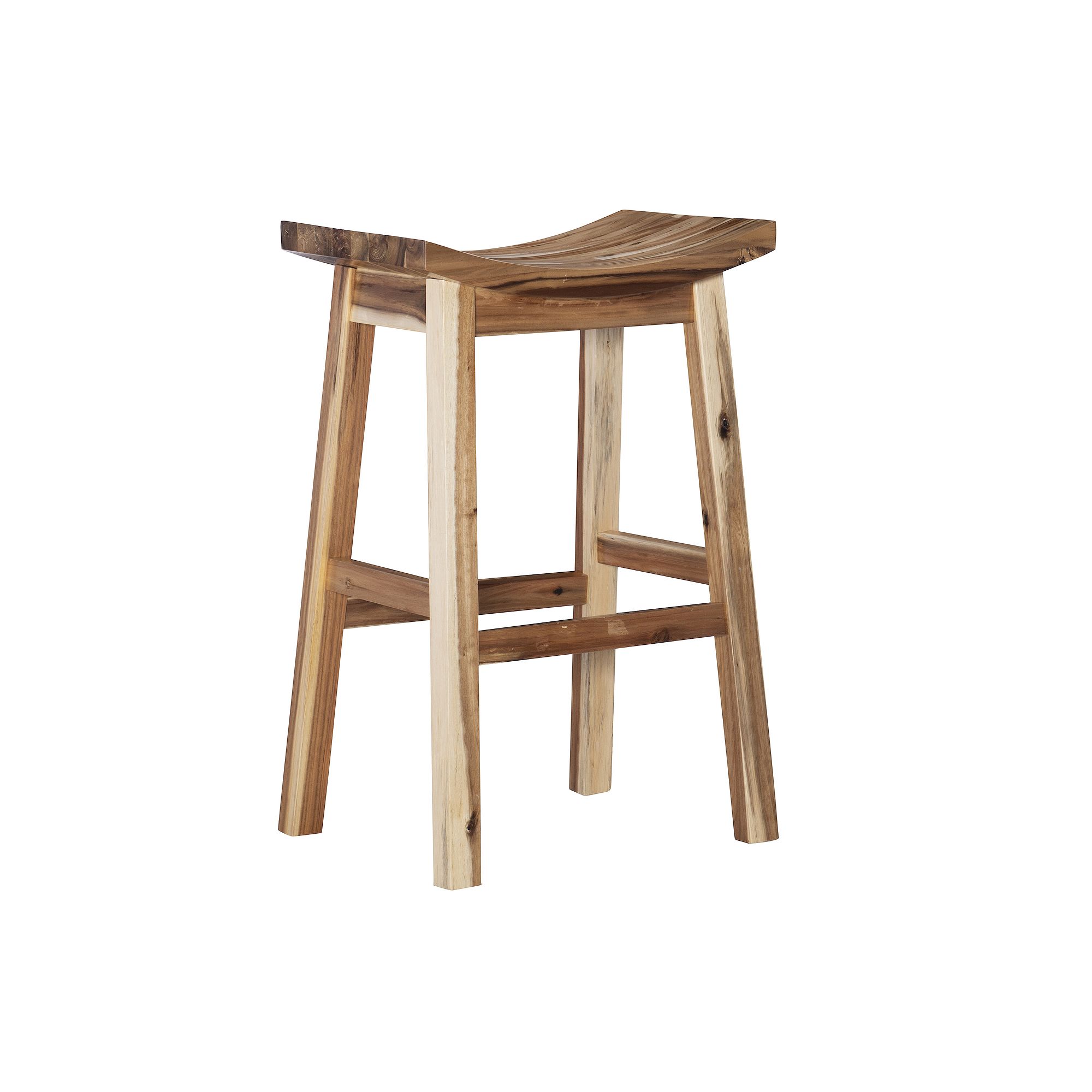 Linon Dale Saddle Bar Stool, Brown