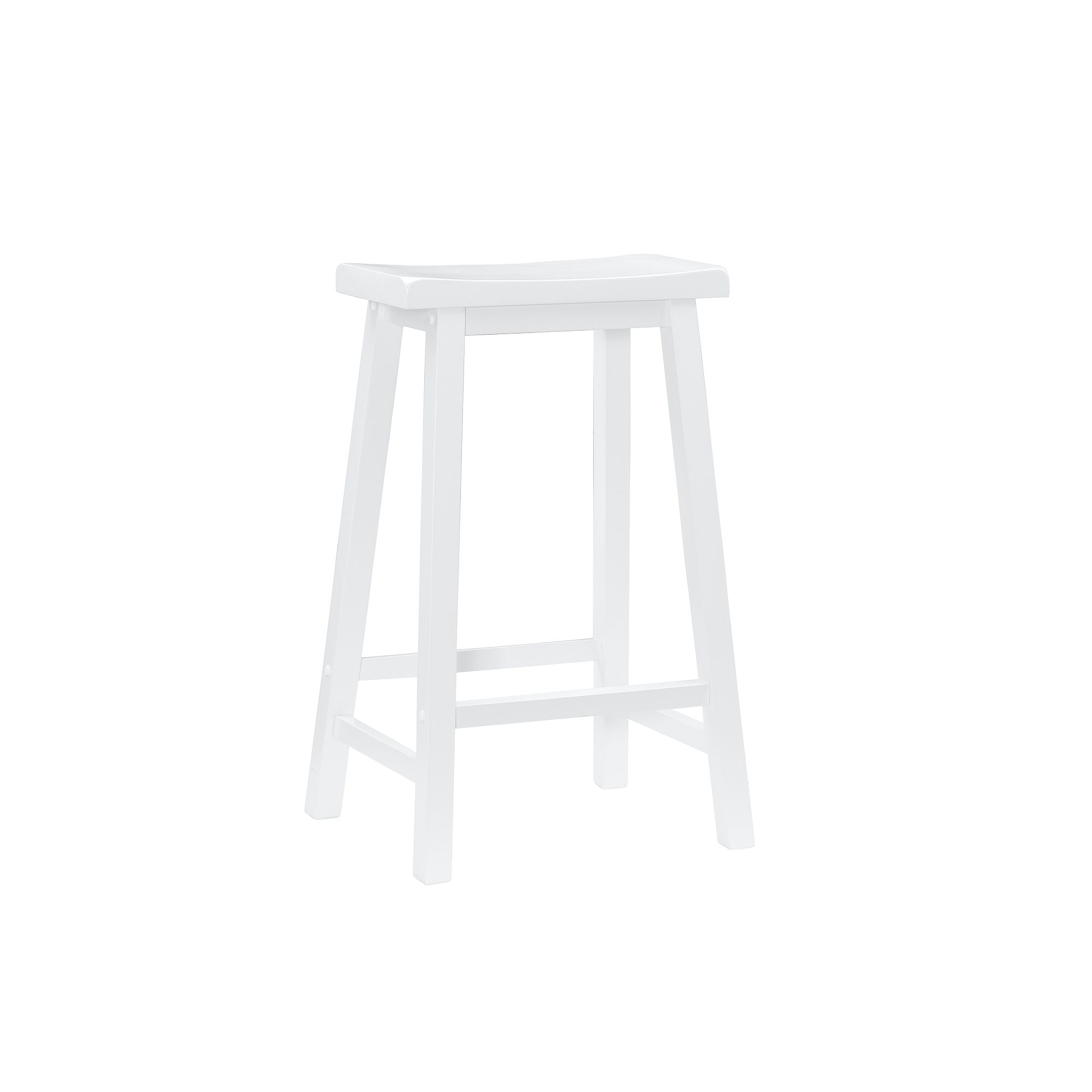 Linon Dale Saddle Bar Stool, White