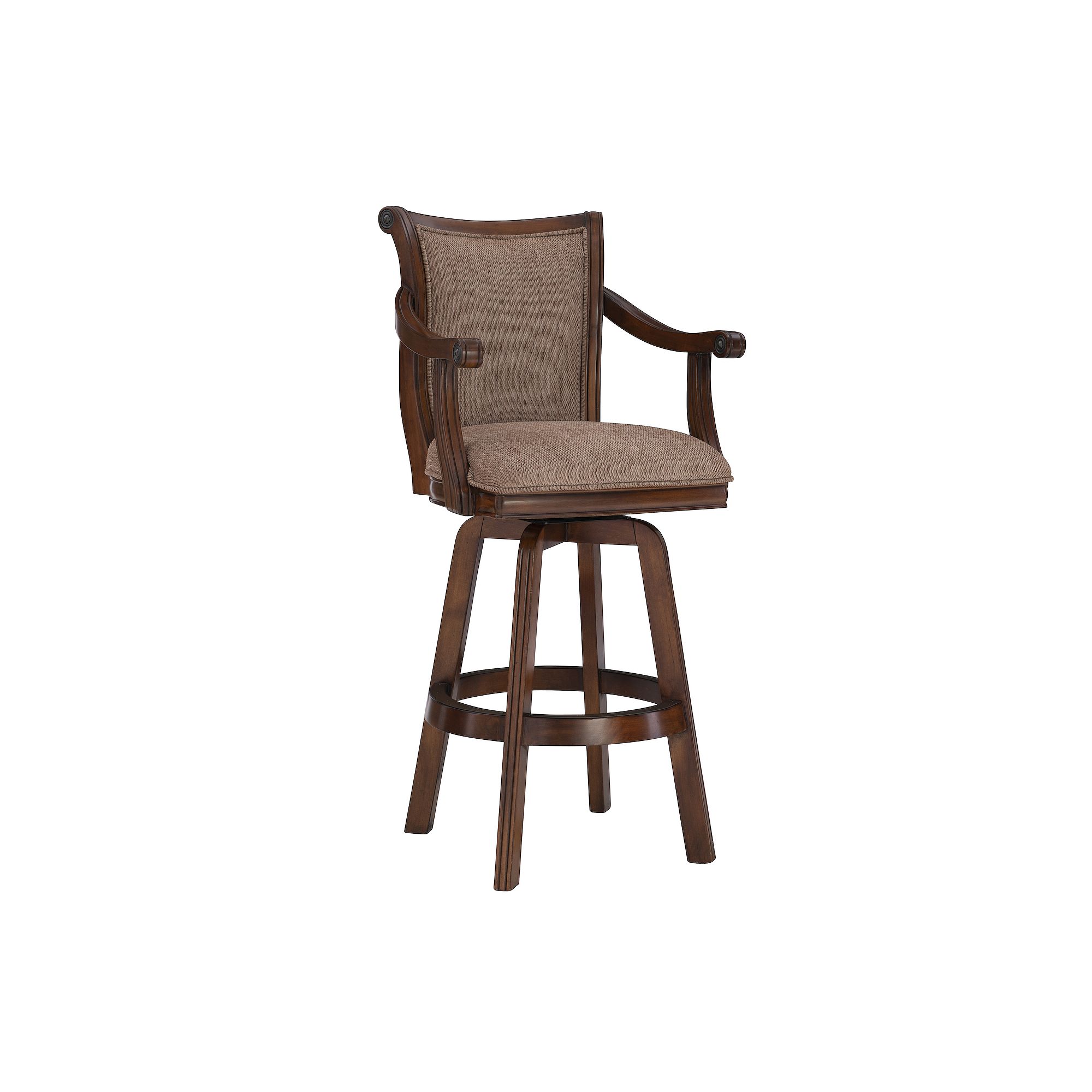 Linon Brandon Swivel Bar Stool, Brown