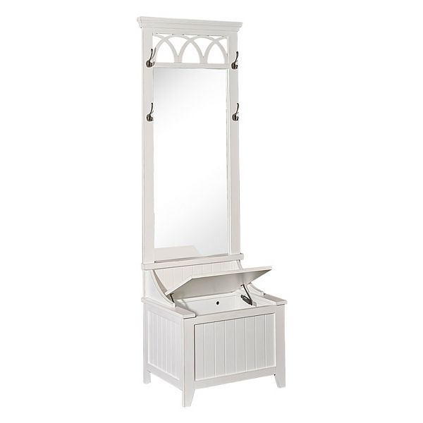 Elliana Mirror Hall Tree Bench