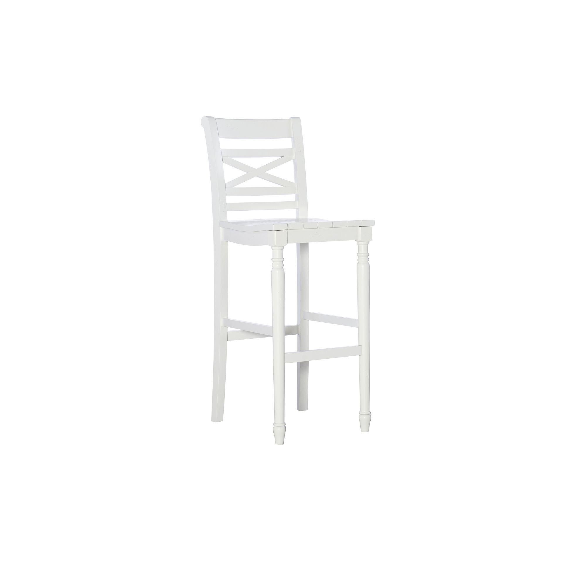 Linon Asher Bar Stool, White