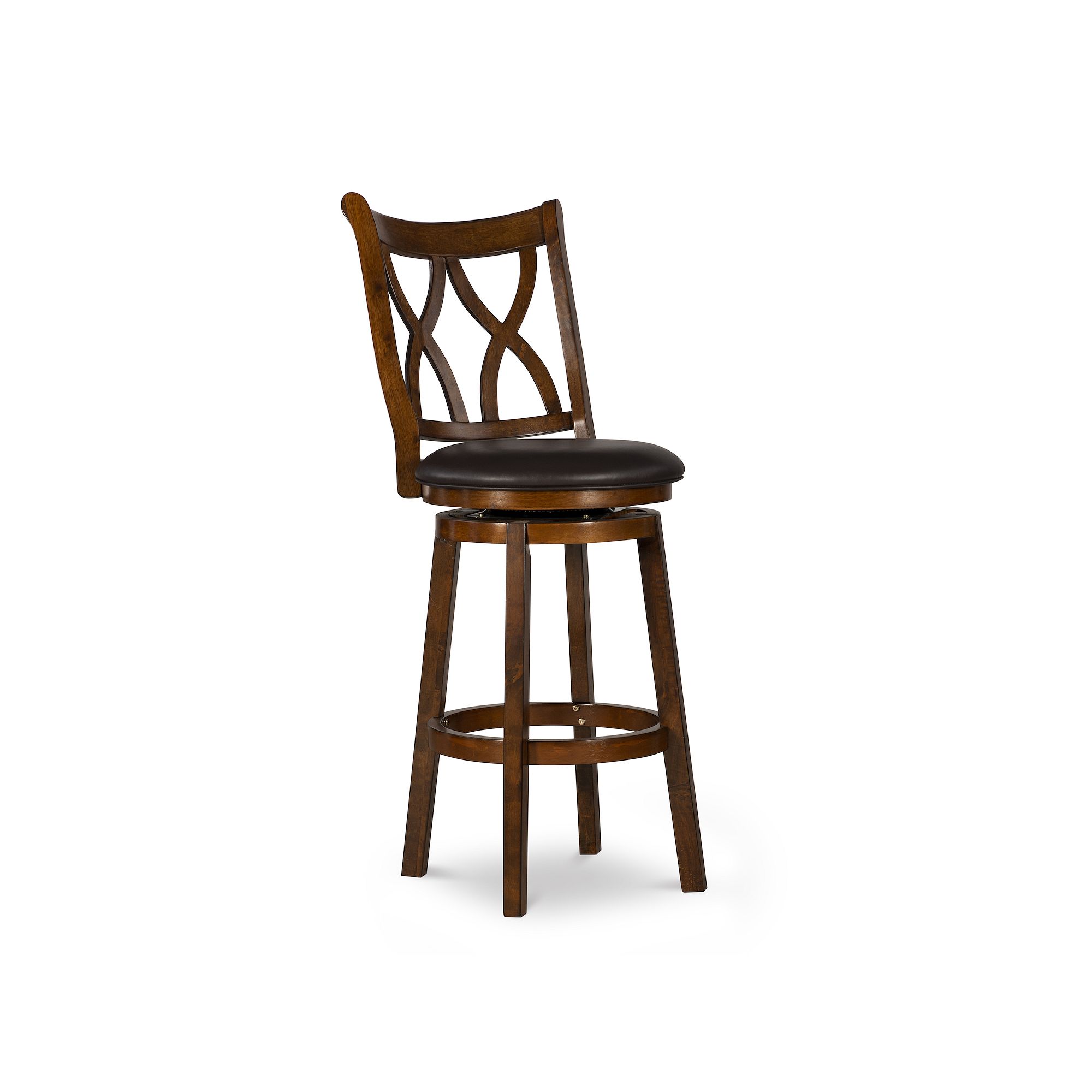 Carmen Big and Tall 360 Degree Swivel Bar Stool, Brown