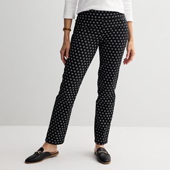 Women's Croft & Barrow® Effortless Stretch Pull-On Straight-Leg Pants