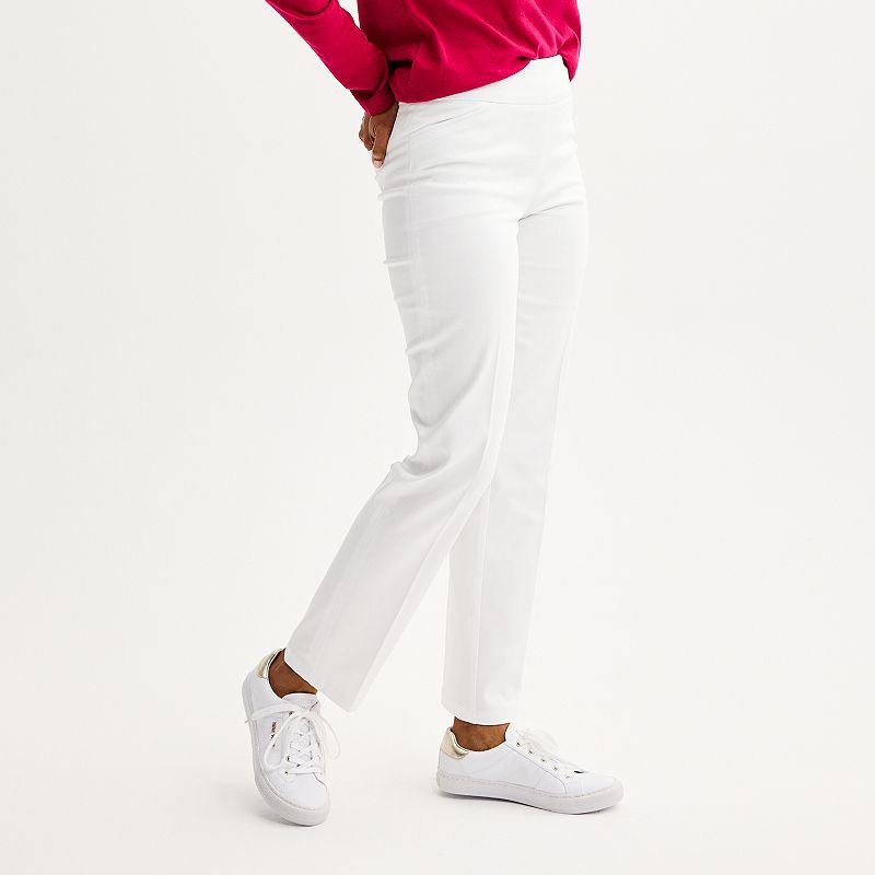 Womens Croft & Barrow Effortless Stretch Pull-On Straight Pants, Size: 10,