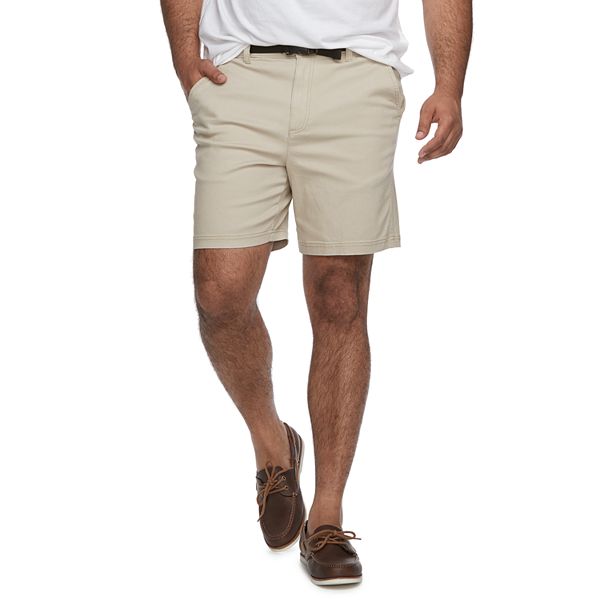 Men's Croft & Barrow® Classic-Fit Twill Belted Outdoor Shorts