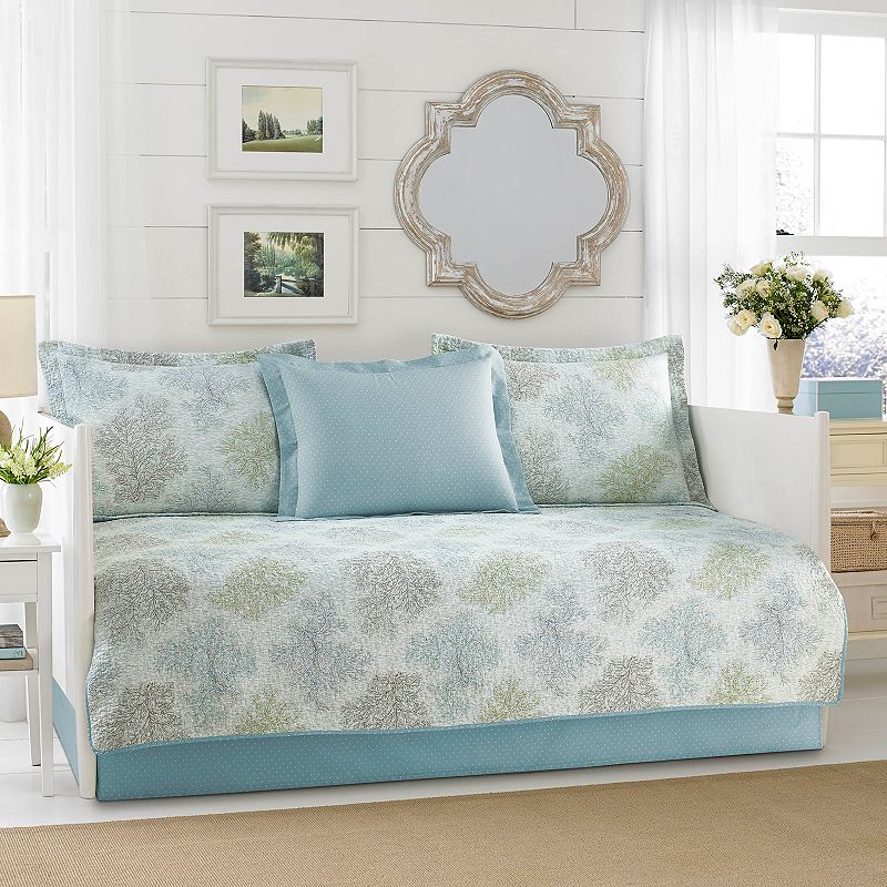 UPC 883893520530 product image for Laura Ashley Lifestyles Saltwater 5-piece Daybed Set, Blue | upcitemdb.com