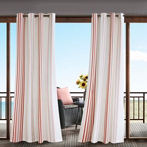 Madison Park 1 Panel Crystal Fretwork Outdoor Curtain