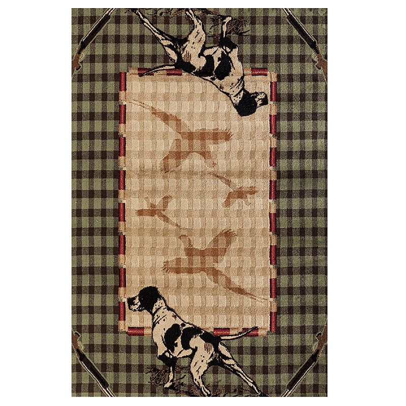 United Weavers Woodside Hunter's Lookout Rug, Green, 5X7 Ft