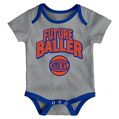 Baby New York Knicks Little Fan 3-Piece Bodysuit Set