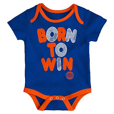 Baby New York Knicks Little Fan 3-Piece Bodysuit Set