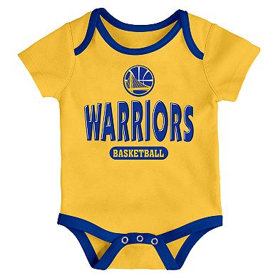 Baby Golden State Warriors Little Fan 3-Piece Bodysuit Set