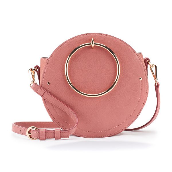 LC Lauren Conrad O-Ring Heart Convertible Crossbody Bag