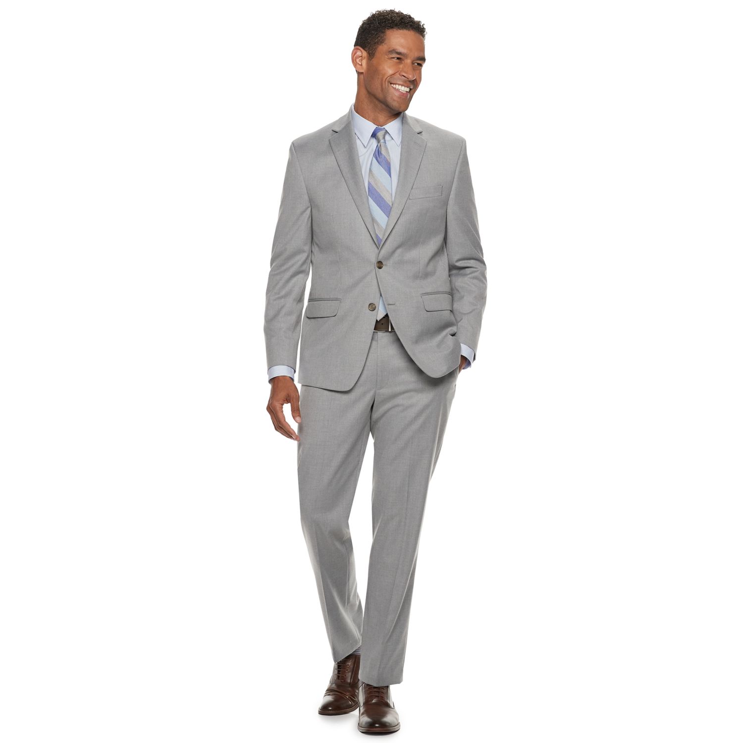 chaps grey suit pants