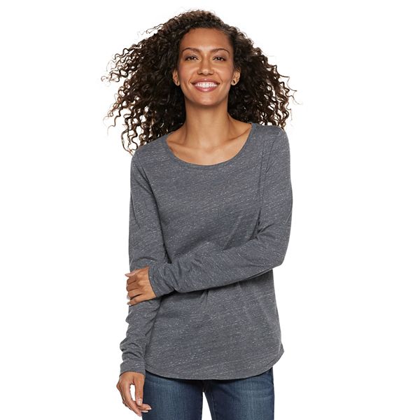 Petite Sonoma Goods For Life® Essential Crewneck Long Sleeve Tee