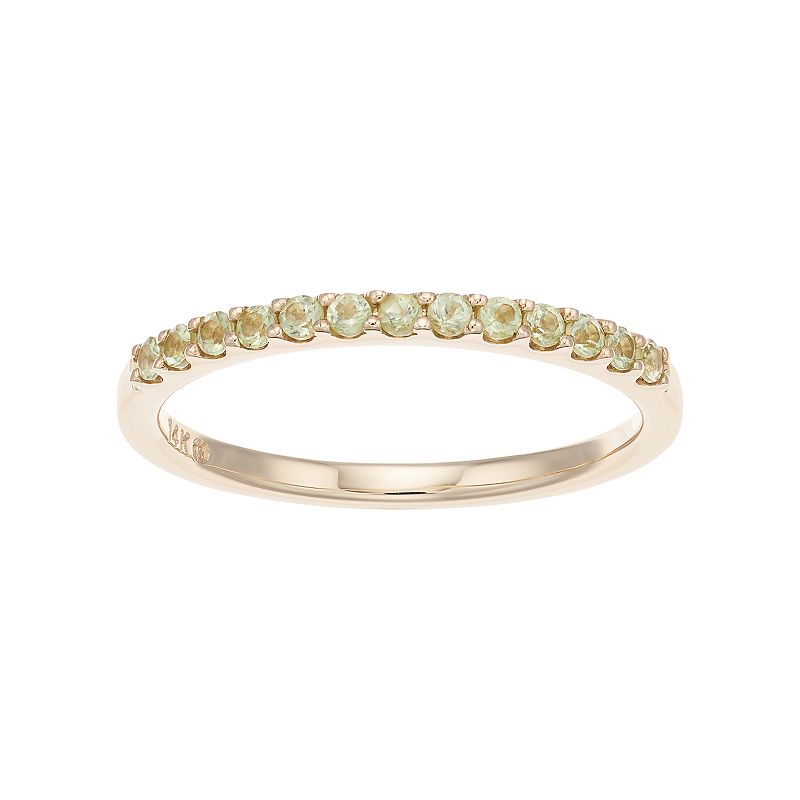 Boston Bay Diamonds 14k Gold Peridot Stack Ring, Womens, Size: 6, Green