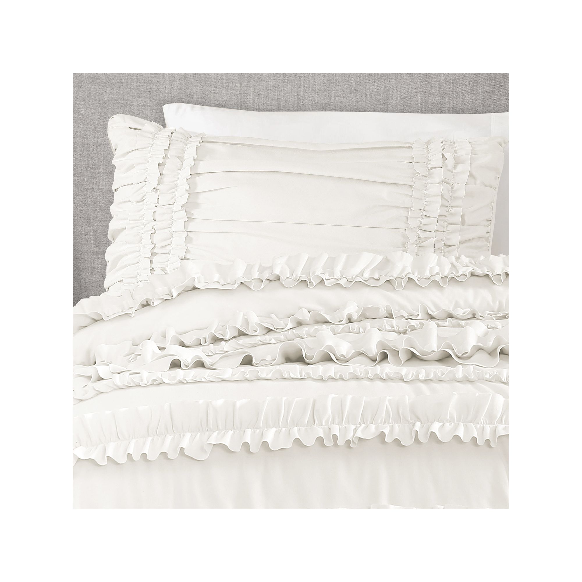 Lush Decor Belle Comforter Set, Open White